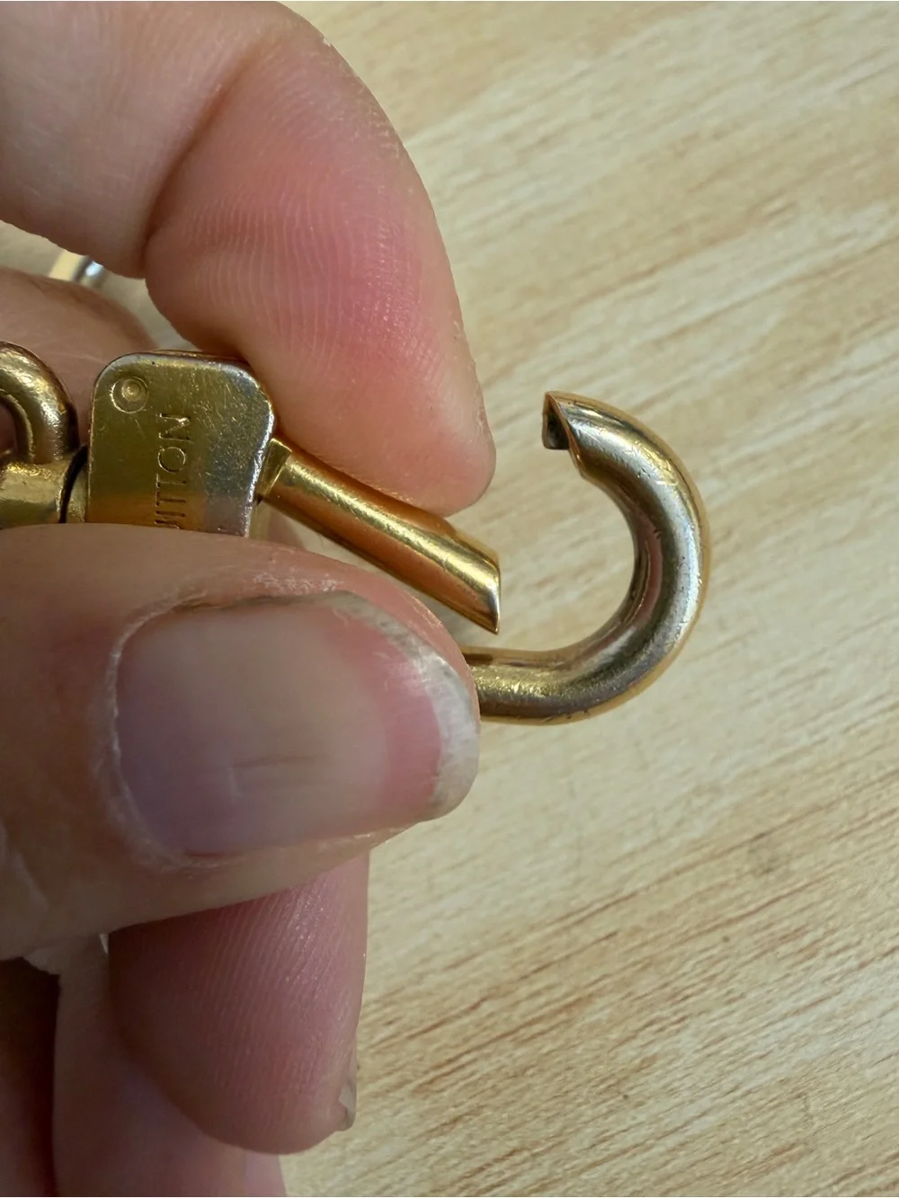 Louis Vuitton pastilles Gold and Brown bag Charm Chain Key Holder